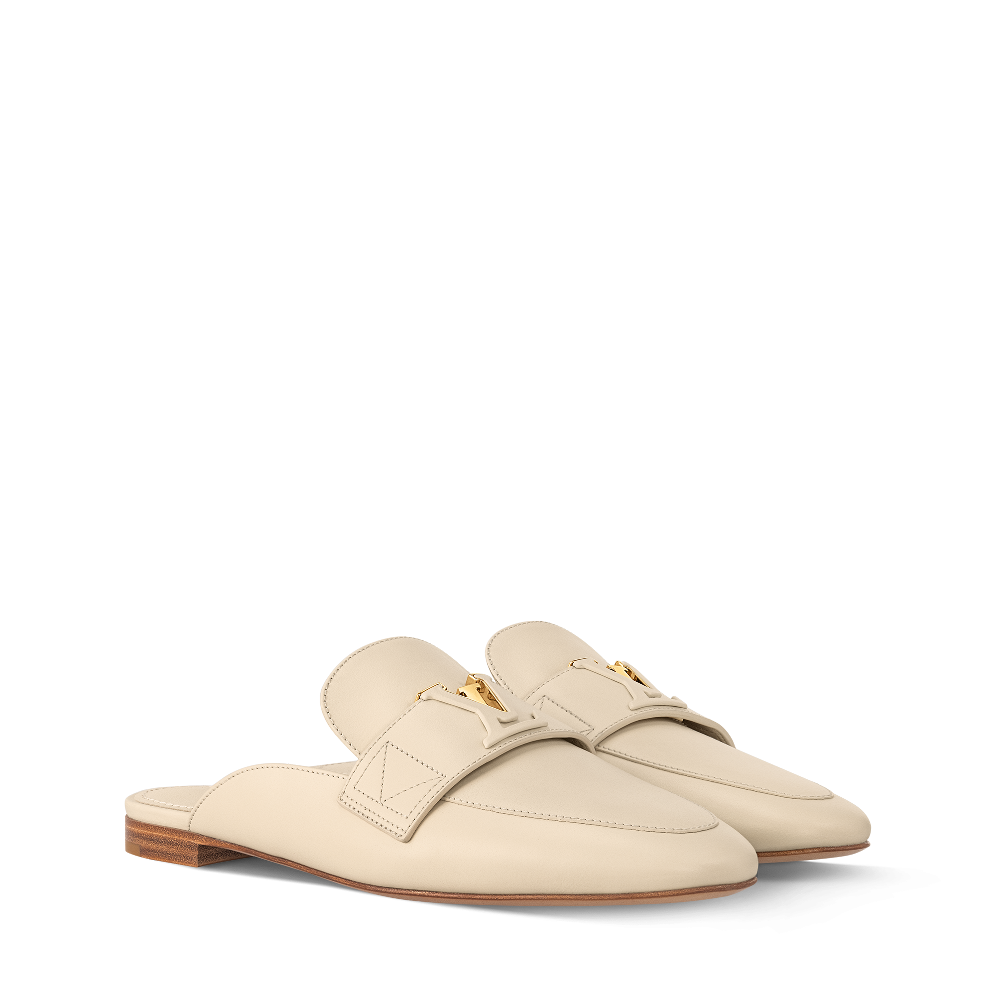 LOUIS VUITTON ゴールド フラットシューズ LV Mare Open Back Loafer - Shoes 1ACH6K | LOUIS VUITTON